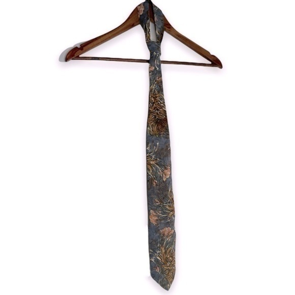 Vintage Valentino Muted Floral Neck Tie - Picture 1 of 5